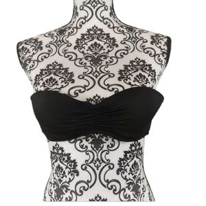 victoria's secret black strapless bikini top 32b